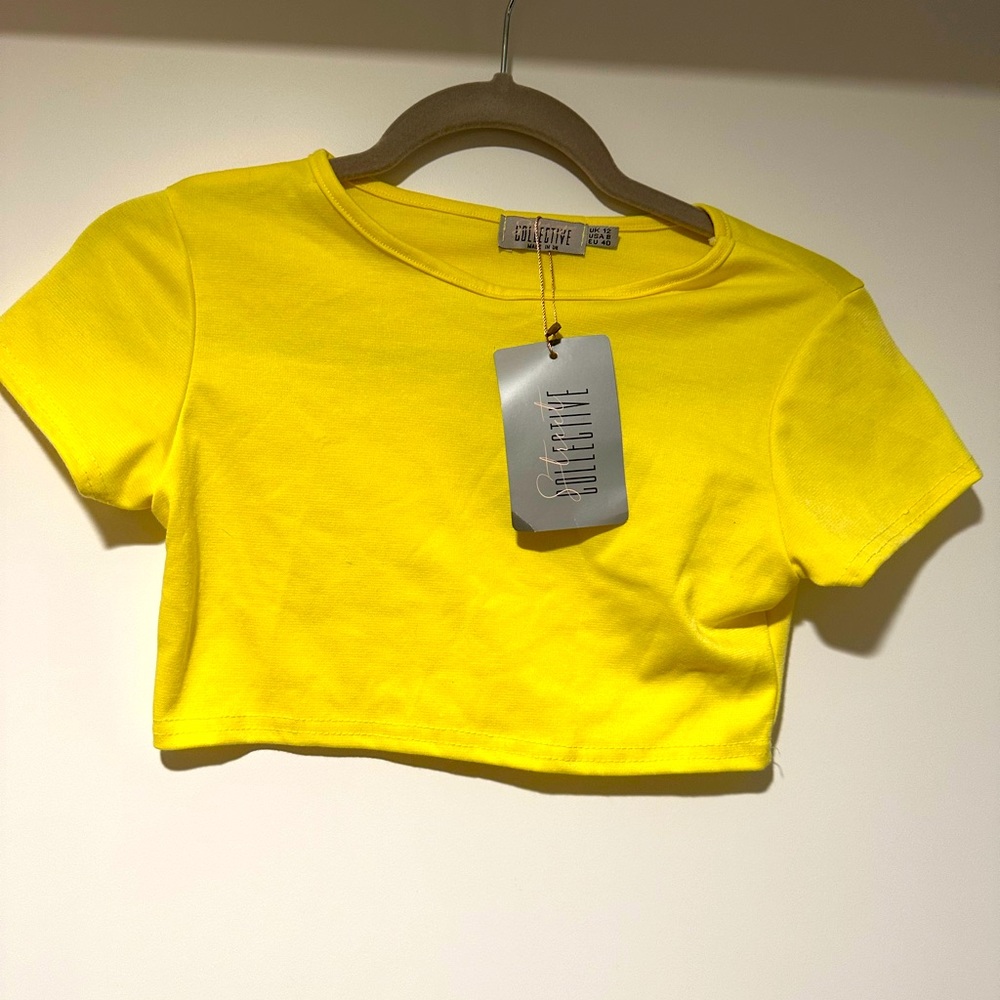 🖤 Yellow Crop Top